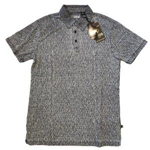 Indigo Star Heather Black Short Sleeve Polo Shirt Men's Size S